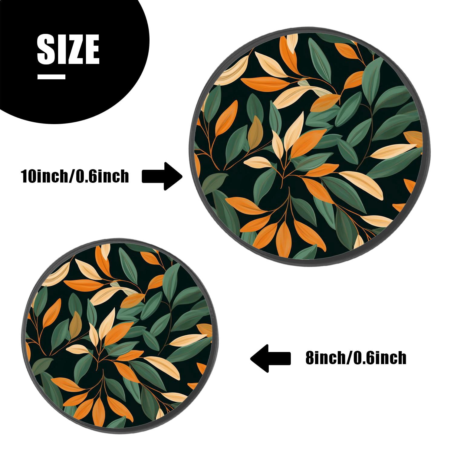 Stove Burner Covers 4 Pcs for Home Decor Cooktop Decorative ,Orange Elegant pattern, Round Electric Stove Burner Covers 8Inch And 10Inch
