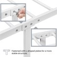 thumbnail image 4 of FullFurnique Twin Size Metal Platform Bed Frame with Cloud-Inspired Design for Adults, White, 4 of 6
