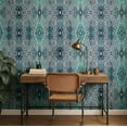 thumbnail image 3 of S4Sassy Self-Stick Decorative Boho Wallpaper, Diamond Geometric Print Wall Paper, Textured Vinyl Waterproof Contact Paper, Green, 25"X 60" Removable Renter Friendly Walls Covering For Bedroom, Rooms, 3 of 8