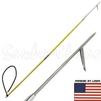 7' Travel Spearfishing Two-Piece Fiber Glass Pole Spear 1 Prong Single Barb Tip
