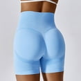 thumbnail image 5 of Baqcunre Shorts for Women,Fitness Yoga Shorts High Waist Soft Spandex Riding Shorts Women's Dance Volleyball Hip Lift Shorts Gym Shorts Women,Workout Shorts Women Women's Pants Light blue S-XL, 5 of 9