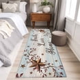 thumbnail image 4 of Kitchen Runner 2 x 6 Ft, Country Star Brown Non-Slip Residential Carpet, Vintage Rustic Texas Stars Wooden Indoor Crawling Mats Runner Rugs for Living Room/Dining Room/Bedroom, 4 of 8