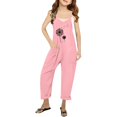 thumbnail image 2 of Girls' Jumpsuits Rompers Toddler Girl Summer Outfits Loose Rompers Girls Outfit 9-10 Years Girls Fashion, 2 of 6