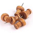 thumbnail image 5 of 50 chinchetas de madera estándar, chinchetas de madera decorativas para mapas, fotos, calendarios, hogar, oficina, color madera, color madera, 5 of 5