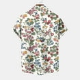 thumbnail image 5 of Midsumdr Mens Shirts Valentine's Day Love Heart Printed Pockets Shirt Casual Loose Plus Size Short Sleeve Turndown Collar Hawaiian Shirts, 5 of 5