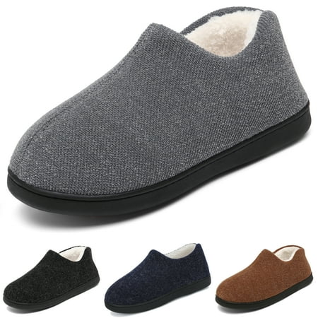

Mishansha Men Home Slippers Memory Foam Fleece Lined Winter Houseshoes