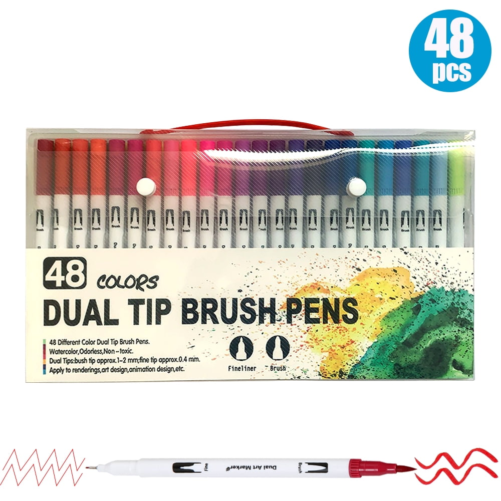 MoHern Markers for Adult Coloring, Dual Brush Markers Sets, 24Pcs Colored  Pens, Art Supplies for Kids 