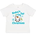 thumbnail image 3 of Inktastic Baby's 1st Christmas with Cute Penguin and Snowflakes Boys or Girls Baby T-Shirt, 3 of 5