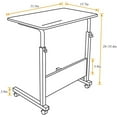 thumbnail image 5 of SOGES Bureau d'Ordinateur Portable Réglable et Mobile avec Fente Intégrée pour Lit et Sofa, Noir, 5 of 5