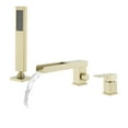 thumbnail image 6 of CASAINC Single Handle Roman Bathroom Tub Faucet with Handheld Sprayer, Brushed Gold, 6 of 6