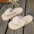 thumbnail image 5 of Dakaela Womens 3D Floral Sandals Non Slip Summer Dressy Thong Flip Flops Yoga Mat Comfortable Backless Walking Slides Slippers Size 6-10, 5 of 7