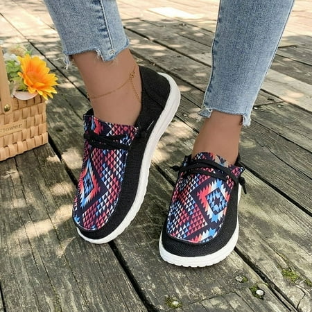 Women s canvas shoes  outdoor running shoes - sports shoes with Independence flags printed on them  low canvas shoes for spring and summer Christmas Halloween Gift