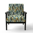 thumbnail image 4 of Designart "Green Adn Yellow Paint Striped Pattern" Upholstered Striped Accent Chair and Modern & Contemporary Arm Chair - Multiple Color & Pattern, 4 of 7