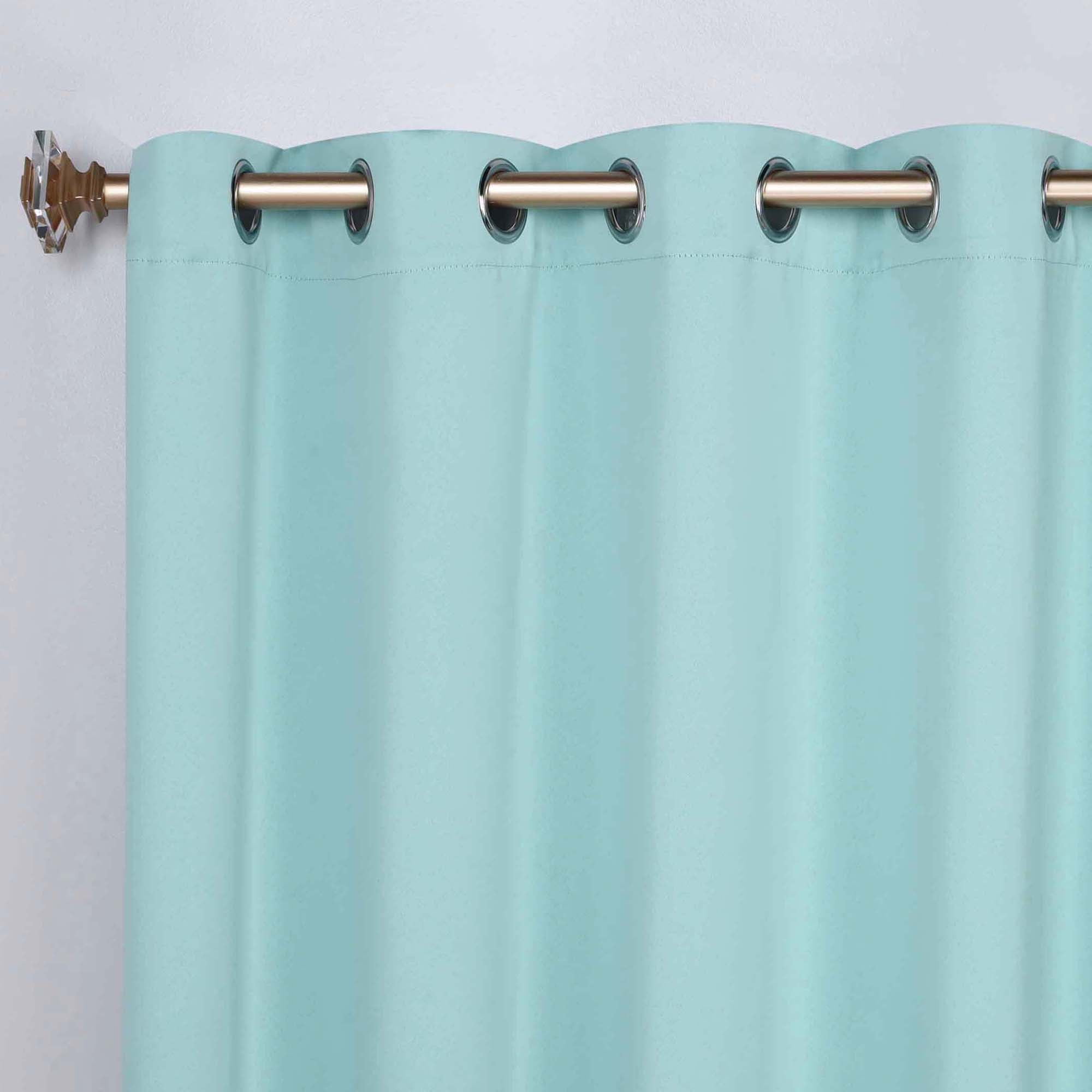 Superior Blackout Solid Light Filtering Grommet Curtain Panel Set, 70" x 96", Green Lily