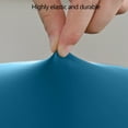 thumbnail image 3 of Non-Slip Round Bar Stool Covers 14x14 Inch - Waterproof Leather Seat Covers with Elastic Band | Kitchen Stool Protector for Home, Restaurant & Pub (Blue), 3 of 6