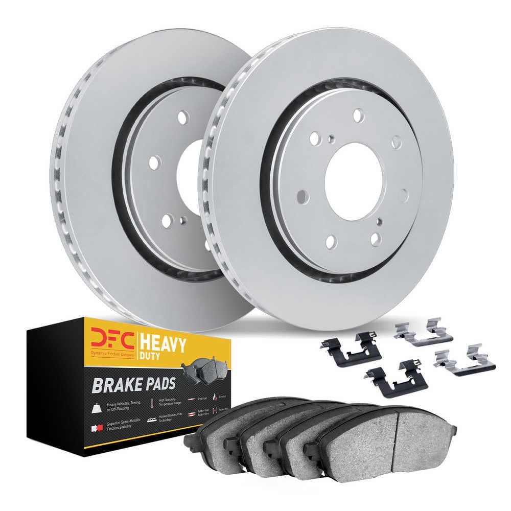 Dynamic Friction Company 4212-99168 DFC Geospec Rotors with Heavy Duty Brake Pads includes Hardware