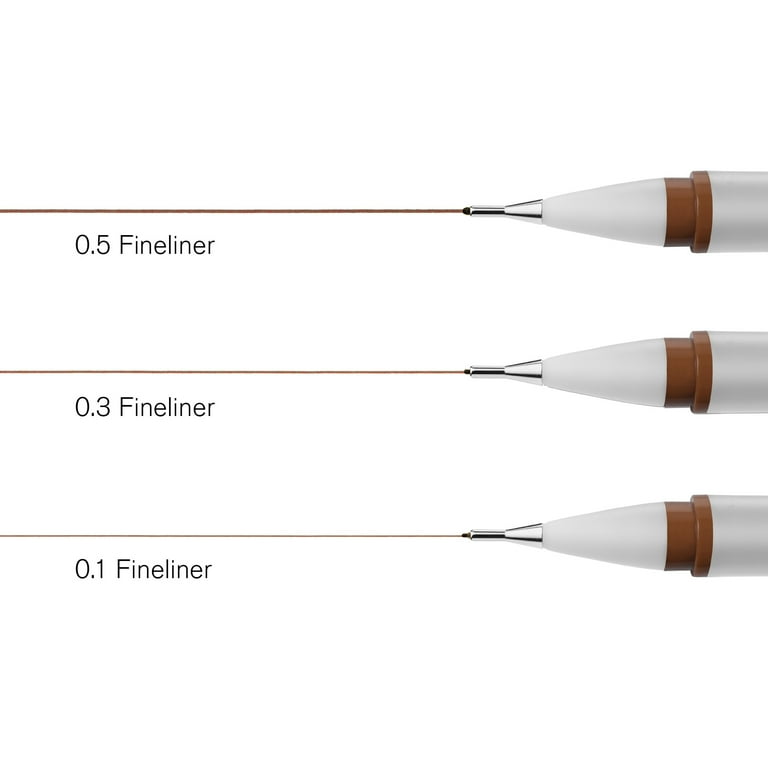 Winsor & Newton Fineliner Pen - 0.1mm Fine Tip, Sepia Ink, Water-Resistant For Sketching & Drawing