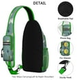 thumbnail image 3 of Dino Pattern Sling Backpack – Funny Cartoon Dinosaur World Purse – Cute Colorful Shoulder Bag Gift for Men and Dino Fans, 3 of 4