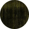 thumbnail image 1 of Ahgly Company Indoor Round Abstract Yellow Modern Area Rugs, 7' Round, 1 of 4