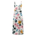 thumbnail image 5 of bnaln Summer Dresses Women Casual Sleeveless Maxi Dress Cute Floral Printed Dresses Oversized V Neck Spaghetti Strap Camis Dress Elegant Prom Party Dresses Wedding Guest Dress, 5 of 5