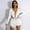 White, variant on Women Bodycon Rhinestone Jumpsuits Short Pants Club Party Rompers