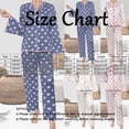 thumbnail image 3 of MEICHEN Lounge Set for Women Women Set Casual Printed Lapel Soft Long Sleeve Sleepwear Sets Comfy 2 Piece Casual Pajama Summer Essentials Fashion Sleepwear, 3 of 3