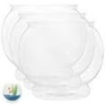 thumbnail image 1 of icolorfuled Durable Transparent Plastic Fish Tank for Home Use 3 Pieces Small Desktop Globe Bowl, 1 of 7