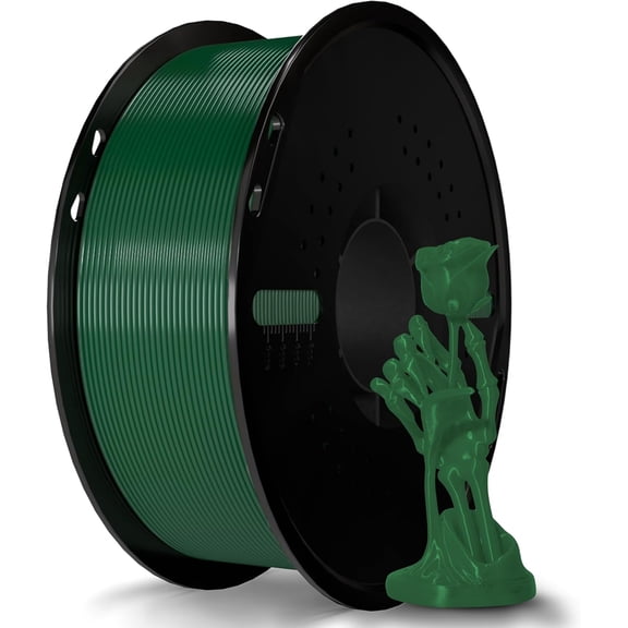 Silk PLA 3D Printer Filament 1.75mm, Silk Red 1KG Spool (2.2lbs), High Gloss Finish, Dimensional Accuracy  /- 0.02mm, Tangle-Free, Vacuum Sealed, Fit Most FDM Printers