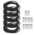 thumbnail image 1 of Cordones sin atar Bling Bling 5 pares metal negro, 1 of 12