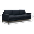 thumbnail image 2 of GTR Leather Monterrey 90" Wide Upholstered Sofa, Napa Admiral, 2 of 9