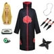 thumbnail image 4 of Disfraz de Akatsuki para niños y adultos, traje de Cosplay, anillo de diadema, bata de Uchiha de Anime, ropa para Halloween, 4 of 4