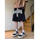 thumbnail image 3 of Pantalones cortos con estampado de letras de ropa de calle Y2K de verano para hombre, pantalones cortos deportivos de hip hop para gimnasio, bermudas holgadas informales americanas 2023 para hombre, 3 of 5