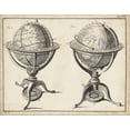 thumbnail image 2 of Adams, George 24x20 Gold Ornate Wood Framed with Double Matting Museum Art Print Titled - Antique Terrestrial and Celestial Globes, 2 of 4