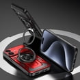 thumbnail image 5 of Military Grade Drop Impact for iPhone 11 Case,Compatible with MagSafe 360 Metal Magnetic Rotating Ring Kickstand Holder Protective Armor Heavy Duty Shockproof Back Phone Case,Rosegold, 5 of 11