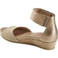 thumbnail image 3 of Women's Earth Ficus Sagittarius Ankle Strap Sandal Gold Metallic Leather 6.5 M, 3 of 5