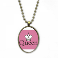 thumbnail image 1 of Queen White Word Chess Game Necklace Vintage Chain Bead Pendant Jewelry Collection, 1 of 3