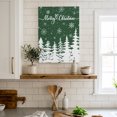 thumbnail image 4 of Canvas Wall Art, Green Christmas Trees Framed Canvas Prints for Bedroom Living Room, Winter Xmas Snowflakes Pine Forest Large Gallery Wrapped Wall Decor for Home Office, Gifts, 18"x24" Ship Next Day, 4 of 9
