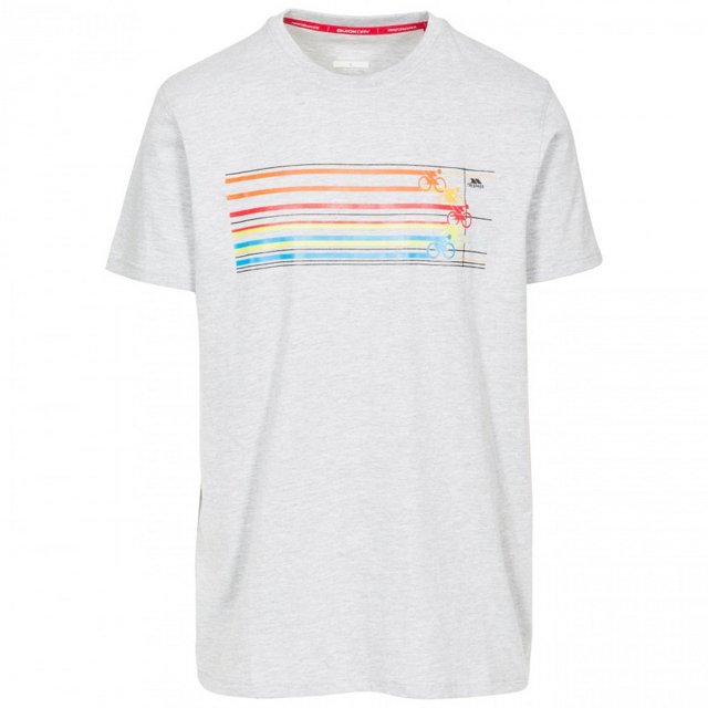 Trespass - Camiseta Bici para Hombre (Gris Jaspeada)