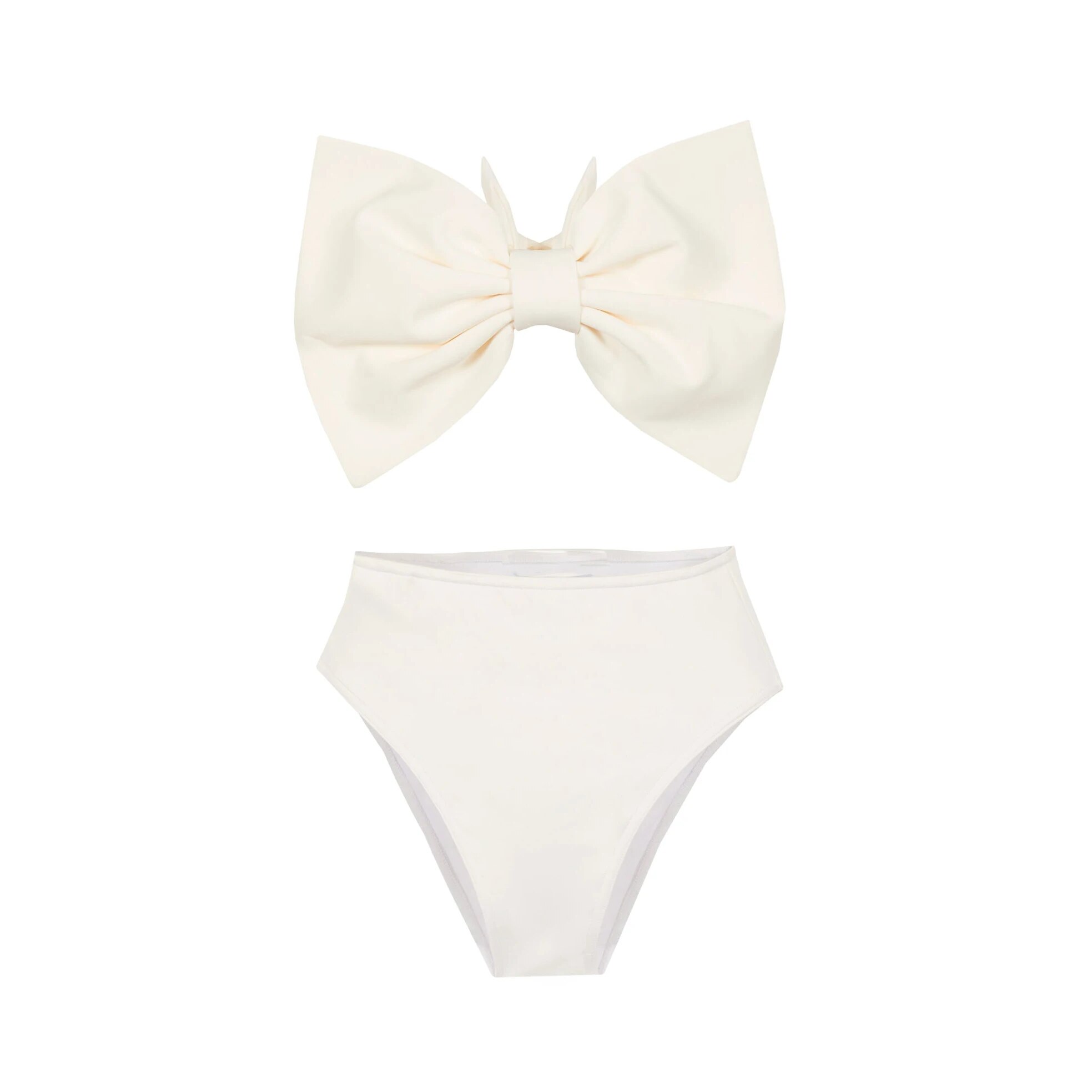 2024 3D Bow Tie Bikini Swimsuit with Skirt V Neck Polka Dot Swimwear ...