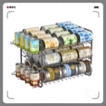 thumbnail image 1 of Auledio 3 Tier Can Rack Freestanding Stackable Can Storage Dispenser Holds 42 Cans for Kitchen Counter-top in Bronze, 1 of 7