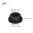 thumbnail image 2 of Uxcell Rubber Grommet Mount Dia 1-1/16" (27mm) Round T Type for Wire Protection 4 Pack, 2 of 5