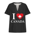 thumbnail image 3 of Plus Size Mujeres Blusas Sexy Cuello en V Encaje Casual Suelto Manga Corta Top, Blusas de Manga Corta para las Mujeres, 3 of 3