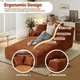 thumbnail image 6 of Aukfa 78.7" Extra Long Chaise Lounge Sofa, Oversized Upholstered Couch with 3 Pillows for Indoor Living Room/Bedroom,Orange, 6 of 8