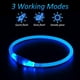 thumbnail image 3 of Collar luminoso para perros, recargable por USB, con luz LED. Se puede cortar a cualquier tamaño. Collar de seguridad para perros pequeños, medianos y grandes. (Azul), 3 of 5
