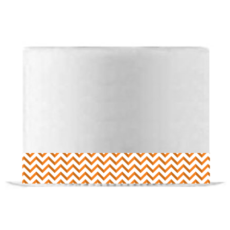 Ribbon Strips - Orange Chevron Edible Cake Decoration Ribbon -6 Slim Strips