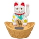 thumbnail image 1 of Gato de la suerte que saluda con energía solar, buena suerte, riqueza, bienvenida, gato de la suerte, decoración de escritorio para el hogar, habitación, oficina, MLY358C, blanco, 1 of 10