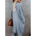 thumbnail image 3 of Dellytop Womens Open Front Knit Cardigan Long Batwing Sleeve Sweater Coat, 3 of 3