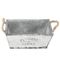 thumbnail image 4 of Flower Bucket Iron Sheet Flower Bucket Dried Flowers Storage Bucket for Shop (Silver, Medium Size), 4 of 8