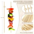 thumbnail image 2 of 200PCS Cocktail Picks, Natural Wooden Ball Fancy Toothpicks for Appetizers, 4.7 Inch Long Bamboo Skewers Garnish Sticks for Food Drinks Sandwich Fruit Charcuterie Boards Accessories Party Supplies, 2 of 10