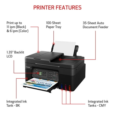 Canon - PIXMA G4270 MegaTank Wireless All-In-One SuperTank Inkjet Printer - Black
